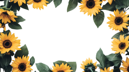 Bright Sunflower Frame – Cheerful Floral Border Design