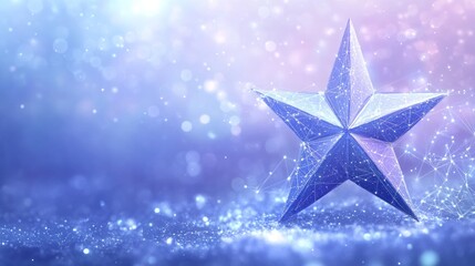 Abstract star graphic,  bokeh background,  soft light,  digital design