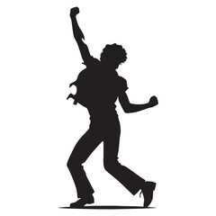 Folk Tradition Dancer silhouette, celebrating culture in steps - Dance illustration - Minimalist Dance vector - Profession silhouette
