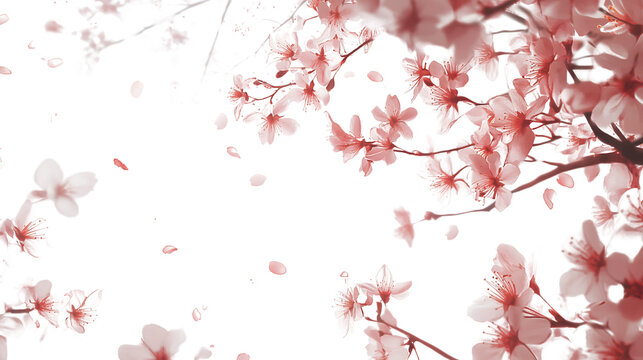 Romantic Cherry Blossom Frame &ndash; Elegant Floral Border Design