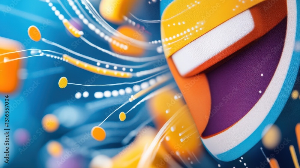Poster dynamic colorful abstract design digital art vibrant environment creative concept close-up view for 