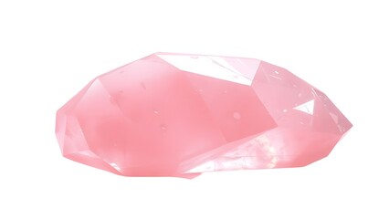 pink amethyst crystal isolated on white
