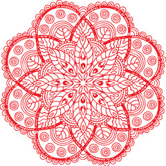 Beautiful flower art and mandala vector design