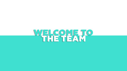 Welcome to the team vector illustration
