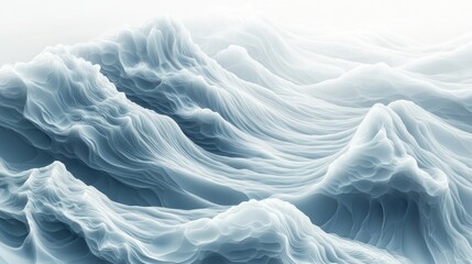 Obraz premium Abstract waves appear as soft hills in a dreamy landscape