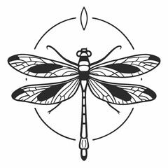 dragonfly silhouette vector