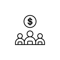 Finance Team line icon