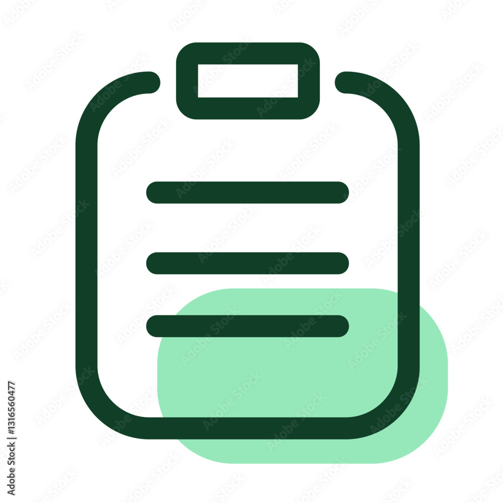 Poster a simple checklist signifying organization and planning, depicted with a clean line art style and a 