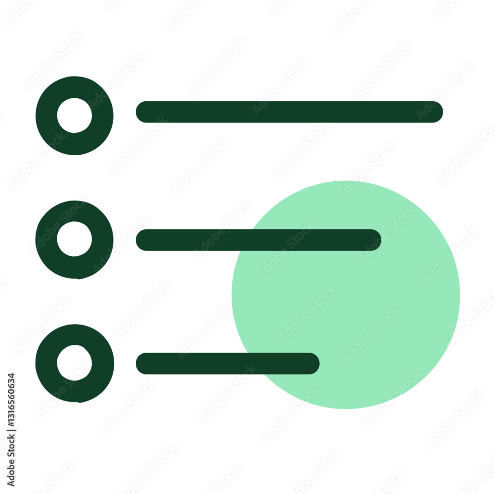 Poster a simple checklist icon representing organization and planning with a mint green accent circle and d
