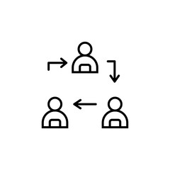 Teamwork Sharing line icon