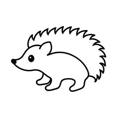 vector illustration of a hedgehog