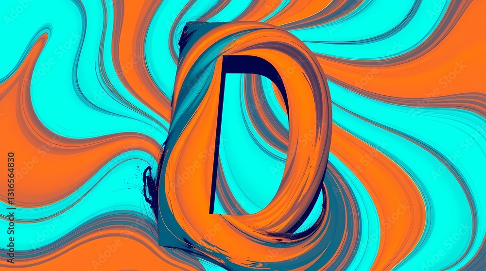 Poster letter d abstract: the letter 