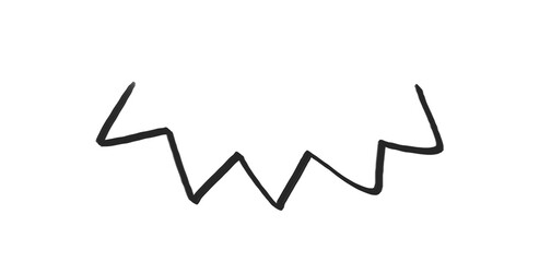 おしゃれでシンプルな手書き風の素材　ギザギザふきだし