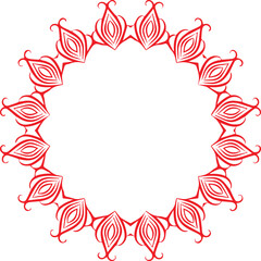 Beautiful flower art and mandala vector design