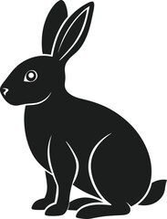 Elegant Rabbit Silhouette Vector – Perfect for Spring and Easter Designs