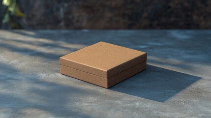 Elegant Brown Box in Sunlight, Mystery and Anticipation Unveiled