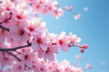 Naklejka premium Higan cherry blossoms sway gently in the breeze, higan, gentle breeze