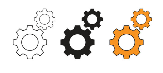 Cog settings sign and symbol. Gear Sign.setting Icon set vector. 