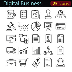 Business and finance icon set