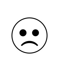 Fototapeta premium Sad emotion face icon with sharpness