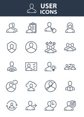 Fototapeta premium Set of user icons, avatar