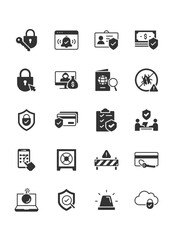Set of security icons, protection