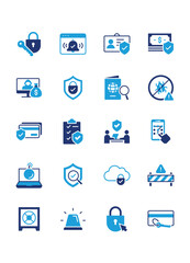 Set of security icons, protection