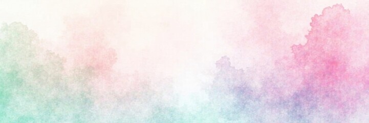 Obraz premium Soft blush pink, lavender, and mint green watercolor wash subtle texture , wallpaper, calm, wash
