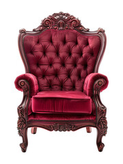 Luxury throne chair isolated on transparent background