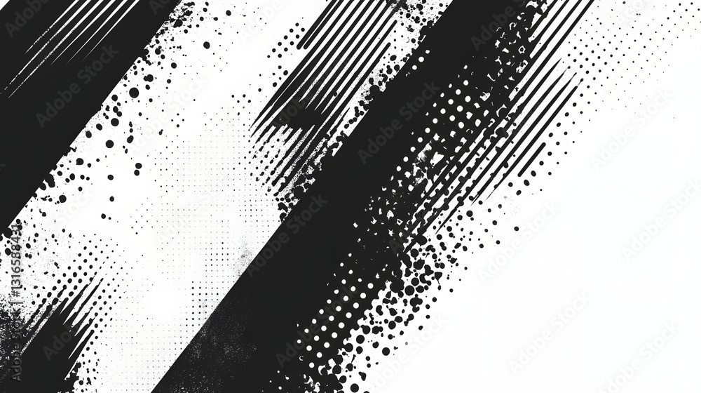 Poster Striking Monochrome Graphic Patterns and Textures with Bold Contrasts and Geometric Shapes for Creative Graphic Backgrounds and Modern Minimalist Compositions