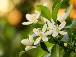 Fragrant blossoms, Delicate orange blossoms capturing spring's arrival
