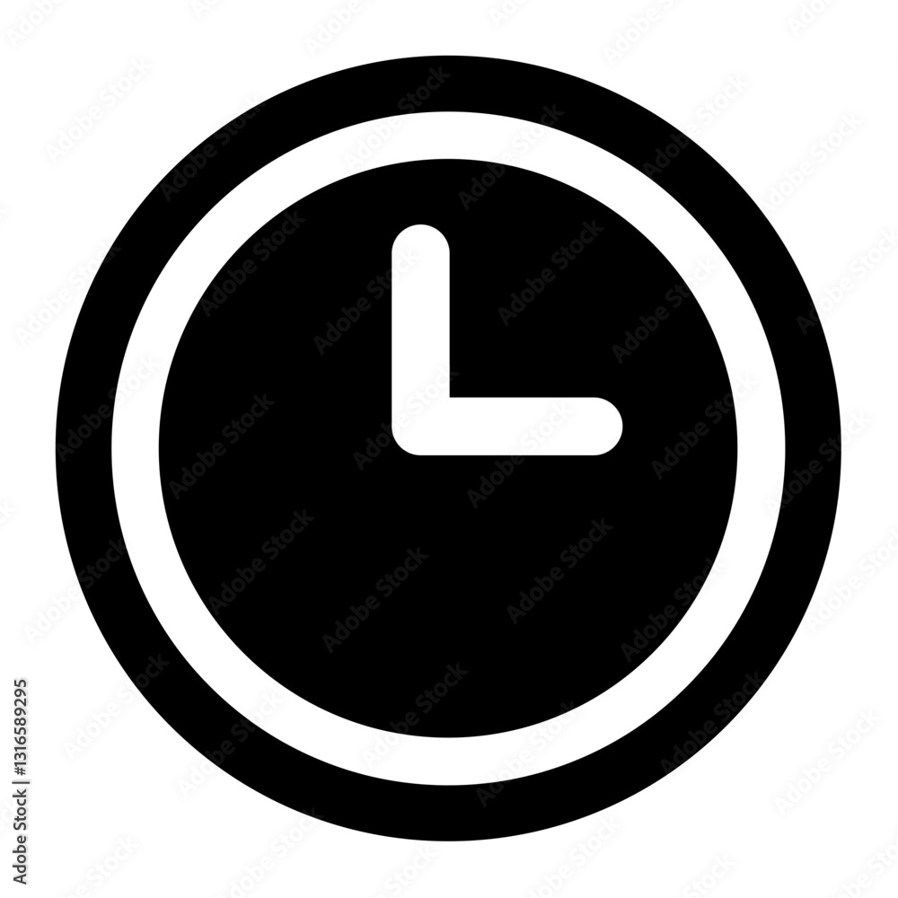 Poster a simple black clock face, subtly highlighting the passage of time and the importance of punctuality