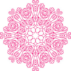 Beautiful flower art and mandala vector design