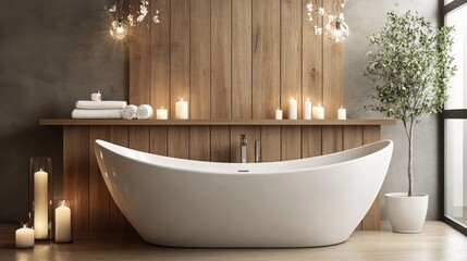 Modern Wooden Spa Bathroom