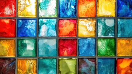 colorful tile background glass window