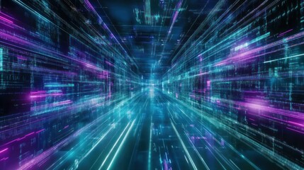 Digital tunnel of binary code