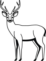 Fototapeta premium Deer Vector Silhouette (19).eps