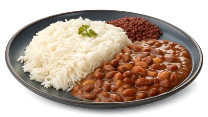Classic Rice and Beans on a Plate