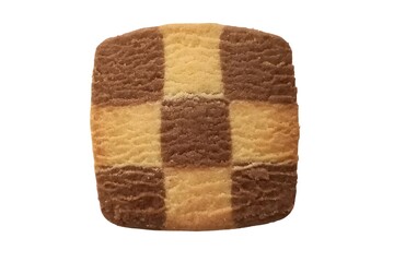 Checkerboard Pattern Cookie isolated on white background