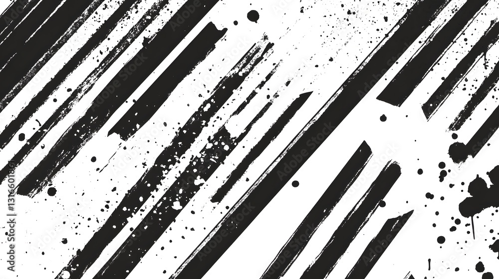 Poster vibrant and energetic abstract background with bold black and white brushstrokes creating a dynamic 