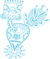 Beautiful flower art and mandala vector design