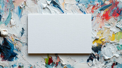 Blank white card on a flat surface, symbolizing simplicity and clarity in design.