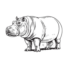 Hippopotamus Vector 