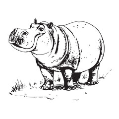 Hippopotamus Vector 