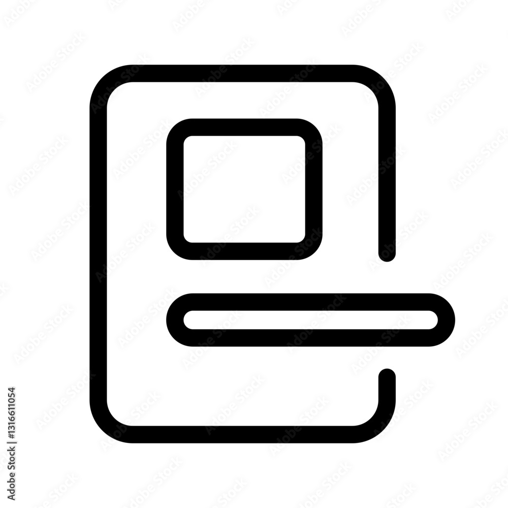 Poster securely accessing personal information with a simple, clean interface design featuring bold outline