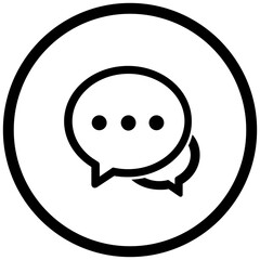 Connecting Hearts Through Simple Conversation A Friendly Chat In A Minimalist Black And White Circle