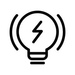 A Brilliant Idea Ignites, A Flash Of Inspiration Strikes, Electrifying The Mind With Its Potential, A Simple Bold Line Art Design