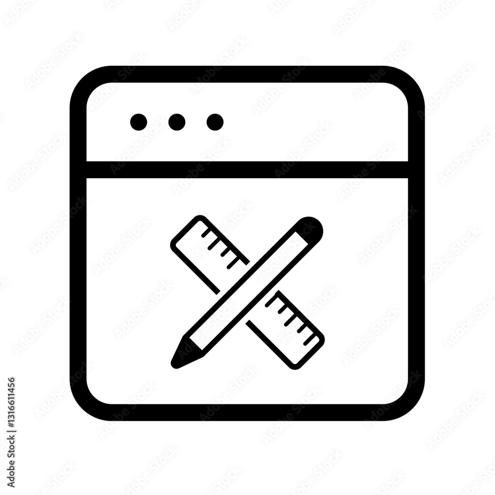 Poster designing the future a simple yet powerful symbol of creativity and precision using a pencil, ruler,