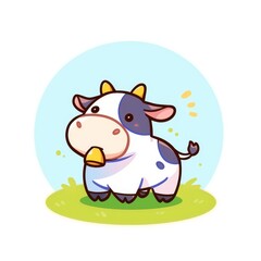 Cute Cow in a Meadow
