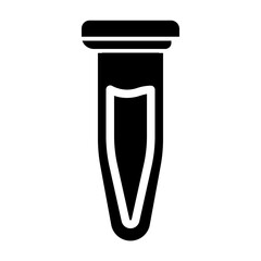 research samples in tube glyph icon